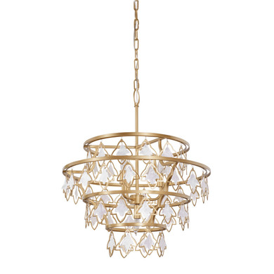 Mid. Chandeliers Empire/Basket by Varaluz ( 137 | 386C04FG Fleur ) 