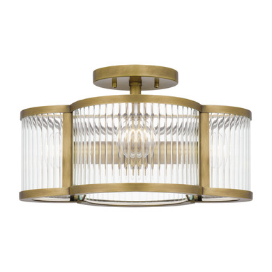 Semi-Flush Mts. Drum Shade by Quoizel ( 10 | ASR1715WS Aster ) 