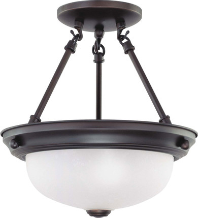 Semi-Flush Mts. Bowl Style by Nuvo Lighting ( 72 | 60-3148 Close to Ceiling Mahogany Bronze ) 