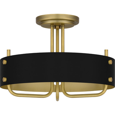 Semi-Flush Mts. Drum Shade by Quoizel ( 10 | MAD1717AB Madden ) 