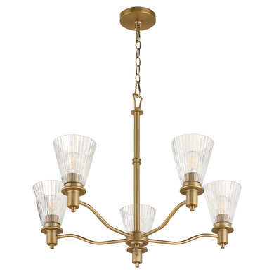 Mid. Chandeliers Glass Up by Quorum ( 19 | 6803-5-47 Lawton ) 