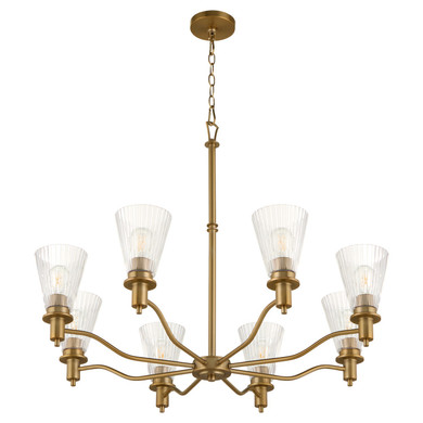 Mid. Chandeliers Glass Up by Quorum ( 19 | 6803-8-47 Lawton ) 