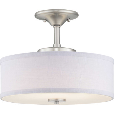 Semi-Flush Mts. Drum Shade by Progress Lighting ( 54 | P350134-009-30 Inspire Led ) 