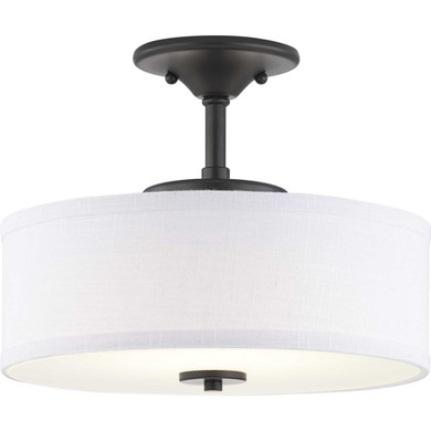 Semi-Flush Mts. Drum Shade by Progress Lighting ( 54 | P350134-143-30 Inspire Led ) 