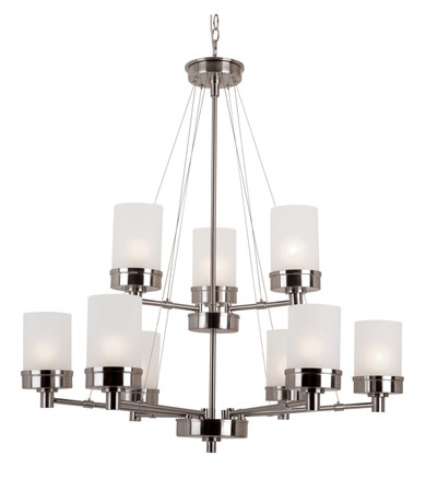 Mid. Chandeliers Glass Up by Trans Globe Imports ( 110 | 70339 BN Fusion ) 