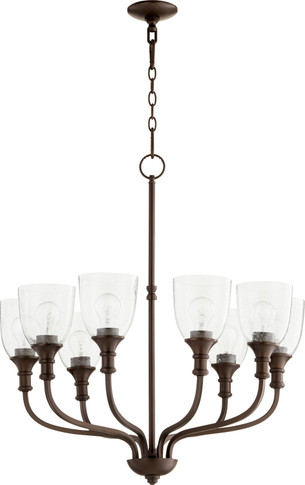 Mid. Chandeliers Glass Up by Quorum ( 19 | 6811-8-186 Richmond ) 