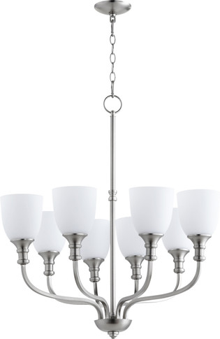 Mid. Chandeliers Glass Up by Quorum ( 19 | 6811-8-65 Richmond ) 