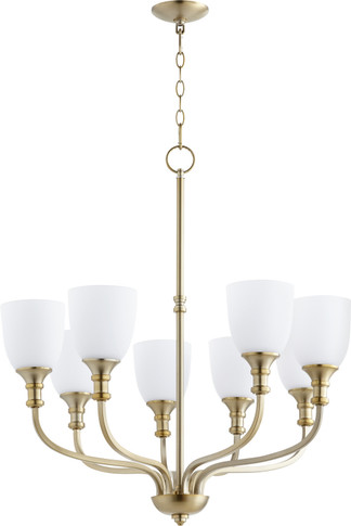 Mid. Chandeliers Glass Up by Quorum ( 19 | 6811-8-80 Richmond ) 