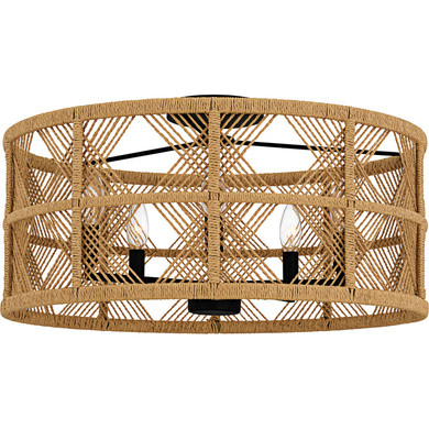 Semi-Flush Mts. Drum Shade by Quoizel ( 10 | AXF1722MBK Axford ) 