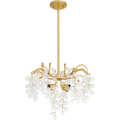 Mini Chandeliers Glass Shade by Quoizel ( 10 | MAP2820GFL Maple ) 