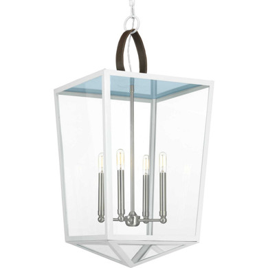 Foyer/Hall Lanterns Glass w/Frame by Progress Lighting ( 54 | P500196-030 Point Dume-Shearwater ) 
