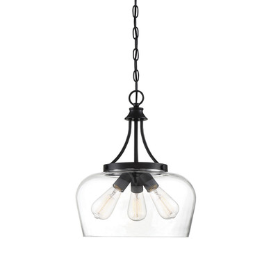 Pendants Glass Down by Savoy House ( 51 | 7-4034-3-BK Octave ) 