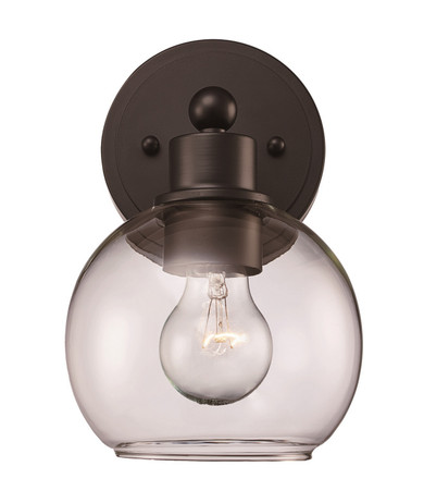 Sconces Single Glass by Trans Globe Imports ( 110 | 22221 BK ) 