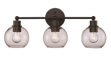 Bathroom Fixtures Three Lights by Trans Globe Imports ( 110 | 22223 BK ) 