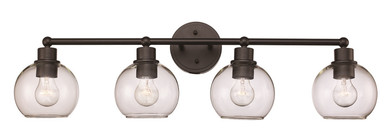 Bathroom Fixtures Four Lights by Trans Globe Imports ( 110 | 22224 BK ) 