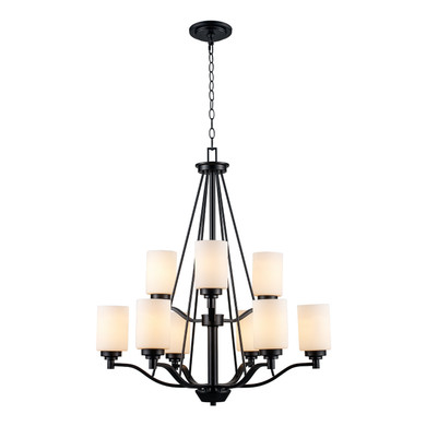 Mid. Chandeliers Glass Up by Trans Globe Imports ( 110 | 70529 BK ) 