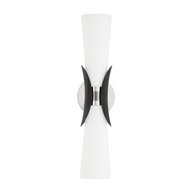 Sconces Double Glass by Troy Lighting ( 67 | B2102-PN/SBK Muncie ) 