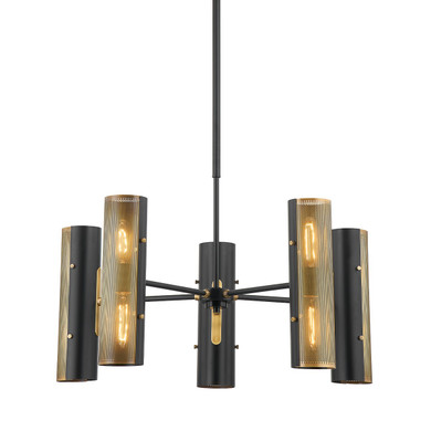 Mid. Chandeliers Metal Shade by Troy Lighting ( 67 | F5630-PBR/SBK Mikka ) 