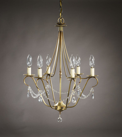 Mini Chandeliers Candle by Northeast Lantern ( 196 | 929-AB-LT6-CRY Chandelier ) 