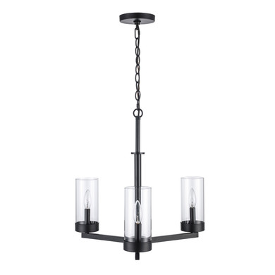 Mini Chandeliers Glass Shade by Trans Globe Imports ( 110 | 71735-3 BK Meadowlark ) 