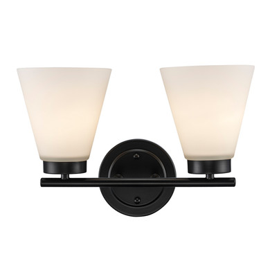 Bathroom Fixtures Two Lights by Trans Globe Imports ( 110 | 71802 BK Fifer ) 