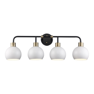 Bathroom Fixtures Four Lights by Trans Globe Imports ( 110 | 22534 BKAG-WH Indigo ) 