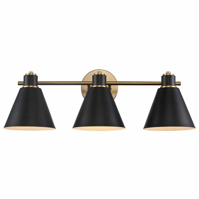 Bathroom Fixtures Three Lights by Trans Globe Imports ( 110 | 22593 AG-BK ) 