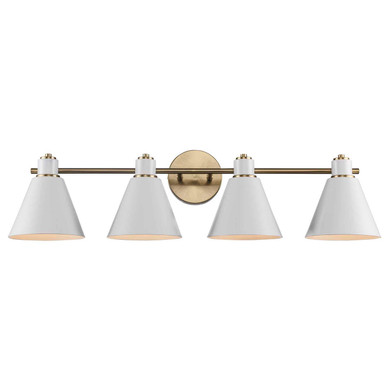 Bathroom Fixtures Four Lights by Trans Globe Imports ( 110 | 22594 AG-WH ) 