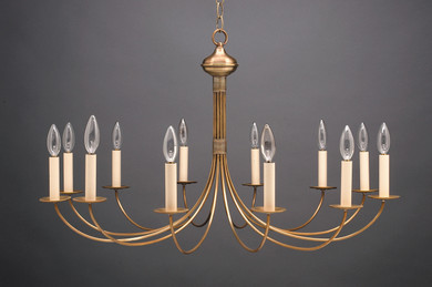 Mid. Chandeliers Candle by Northeast Lantern ( 196 | 952-AB-LT12 Chandelier ) 