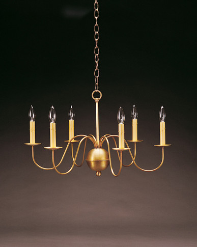 Mid. Chandeliers Candle by Northeast Lantern ( 196 | 969-AB-LT6 Chandelier ) 