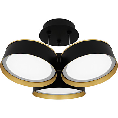 Semi-Flush Mts. Drum Shade by Quoizel ( 10 | BYS1719MBK Byrnes ) 