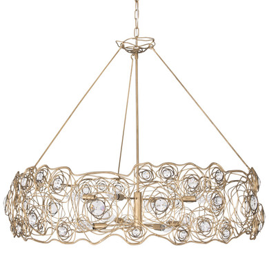 Large Chandeliers Drum Shade by Varaluz ( 137 | 500C08HGOB Ethereal Rose ) 