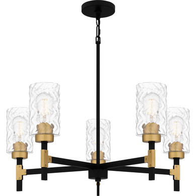 Mid. Chandeliers Glass Up by Quoizel ( 10 | CAY5028MBK Carly ) 