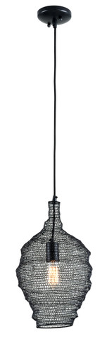 Pendants Fabric Shade by Troy Lighting ( 67 | F6775-SBK Wabi Sabi ) 