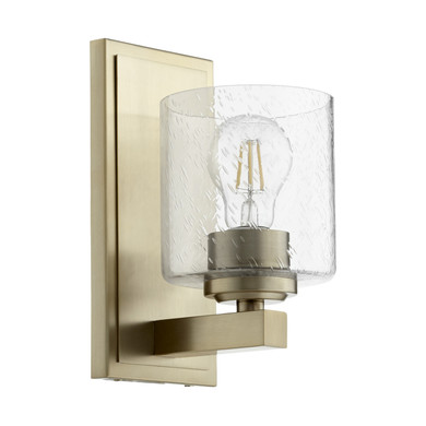 Sconces Single Glass by Quorum ( 19 | 5669-1-280 5669 Cylinder Lighting Series ) 