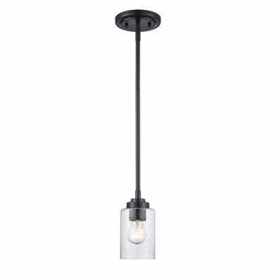 Mini Pendants Glass Down by Trans Globe Imports ( 110 | 80520 BK Mod Pod ) 