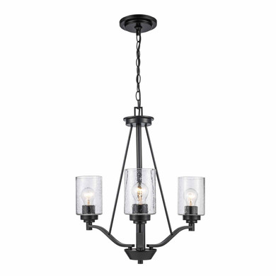 Mini Chandeliers Glass Shade by Trans Globe Imports ( 110 | 80525-3 BK Mod Pod ) 