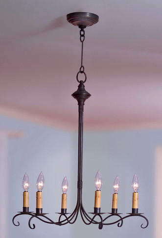 Mid. Chandeliers Candle by Northeast Lantern ( 196 | 983-DB-LT6 Chandelier ) 