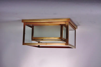 Flush Mounts Cage Style by Northeast Lantern ( 196 | SC1212-AB-MED2-FST-CLR Flush Mount ) 