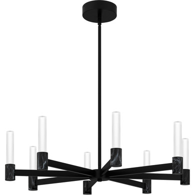 Mid. Chandeliers Glass Up by Quoizel ( 10 | PCADR5030MBK Adler ) 