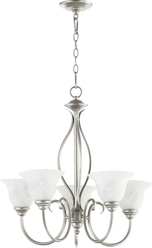 Mid. Chandeliers Glass Up by Quorum ( 19 | 6010-5-64 Spencer ) 