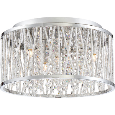 Flush Mounts Drum Shade by Quoizel ( 10 | PCCC1614C Crystal Cove ) 