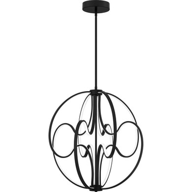 Mid. Chandeliers Ring/Halo by Quoizel ( 10 | PCCLR2824MBK Clairon ) 