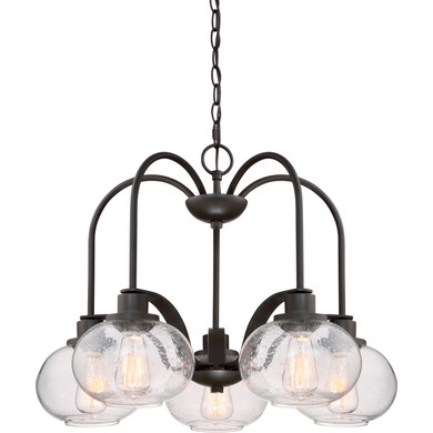 Mid. Chandeliers Glass Down by Quoizel ( 10 | TRG5105OZ Trilogy ) 