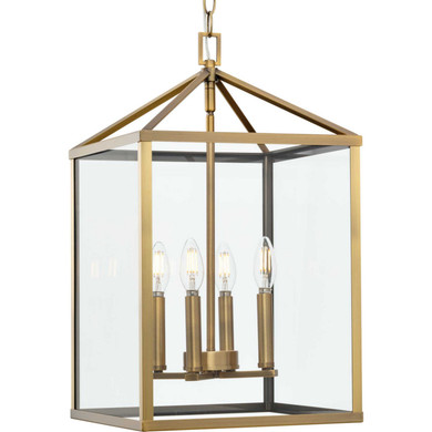 Foyer/Hall Lanterns Glass w/Frame by Progress Lighting ( 54 | P500440-163 Hillcrest ) 