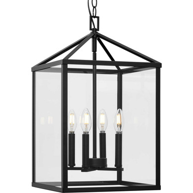 Foyer/Hall Lanterns Glass w/Frame by Progress Lighting ( 54 | P500440-31M Hillcrest ) 