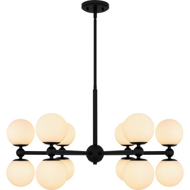 Mid. Chandeliers Geometric/Linear by Quoizel ( 10 | PCELS5031MBK Elser ) 