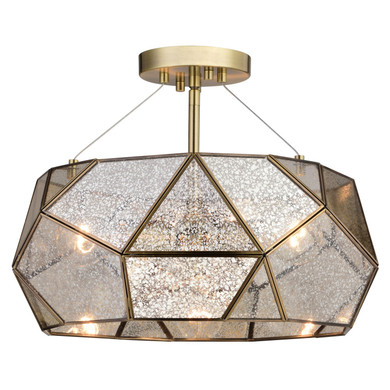 Semi-Flush Mts. Glass Down by Vaxcel ( 63 | C0284 Euclid ) 