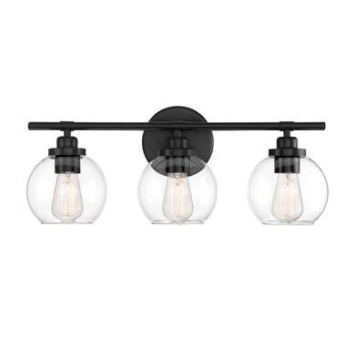 Bathroom Fixtures Three Lights by Savoy House ( 51 | 8-4050-3-BK Carson ) 