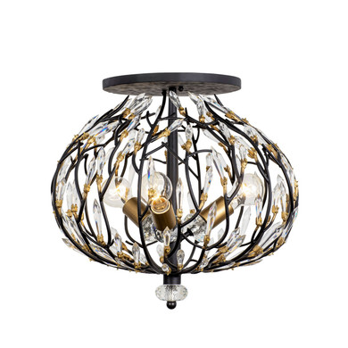 Semi-Flush Mts. Candle by Varaluz ( 137 | 271S03MBFG Bask ) 